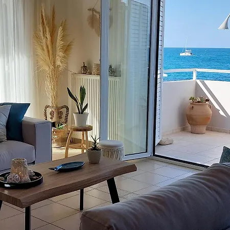 Amazing Beachfront Apartment In Hersonissos Exterior photo